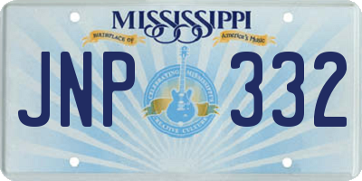 MS license plate JNP332