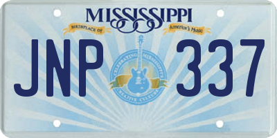 MS license plate JNP337