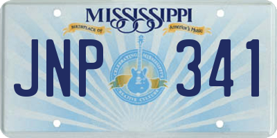 MS license plate JNP341