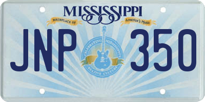 MS license plate JNP350