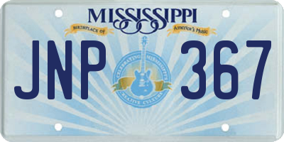 MS license plate JNP367