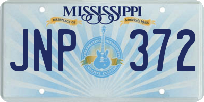 MS license plate JNP372
