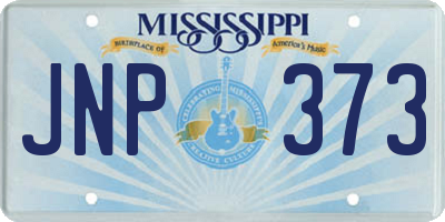 MS license plate JNP373