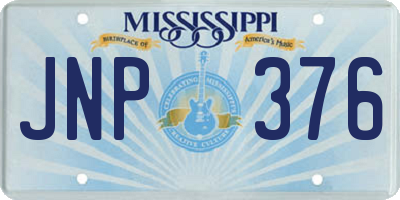 MS license plate JNP376