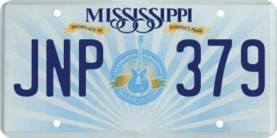 MS license plate JNP379