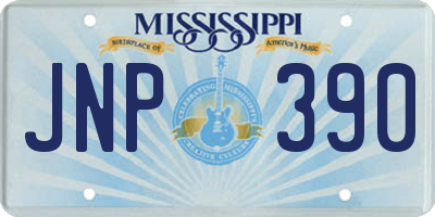 MS license plate JNP390