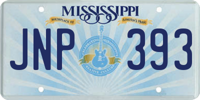 MS license plate JNP393