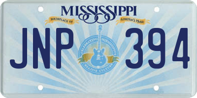 MS license plate JNP394
