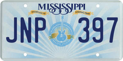 MS license plate JNP397