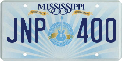 MS license plate JNP400