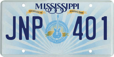 MS license plate JNP401