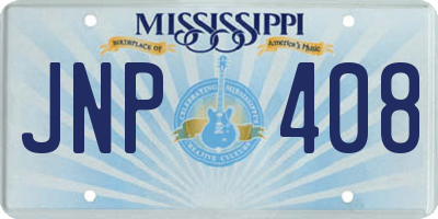 MS license plate JNP408