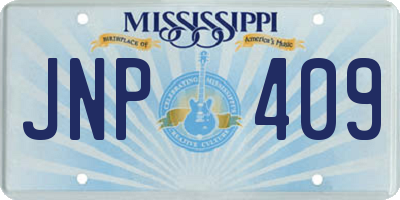 MS license plate JNP409
