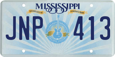 MS license plate JNP413