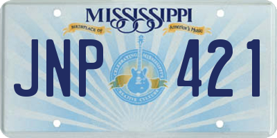 MS license plate JNP421