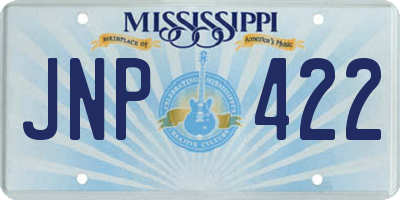 MS license plate JNP422