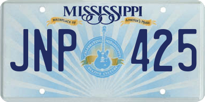 MS license plate JNP425