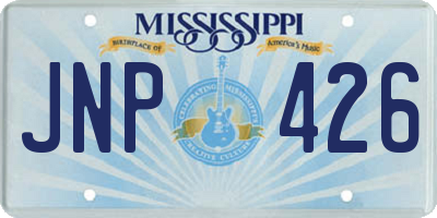 MS license plate JNP426