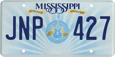 MS license plate JNP427