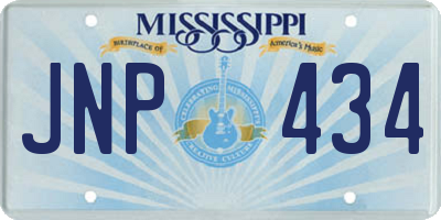 MS license plate JNP434