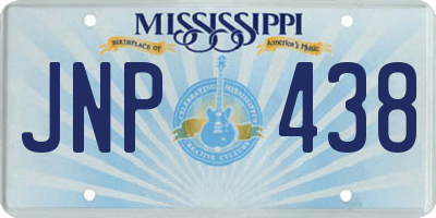 MS license plate JNP438