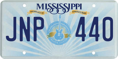 MS license plate JNP440