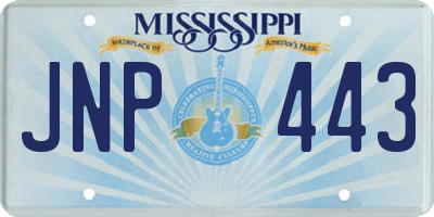 MS license plate JNP443