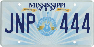 MS license plate JNP444