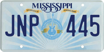MS license plate JNP445