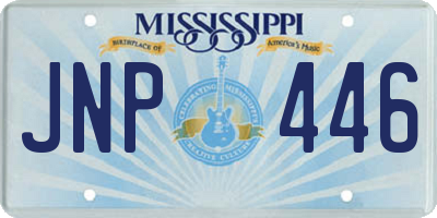 MS license plate JNP446
