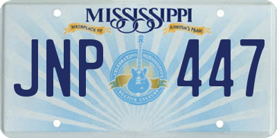 MS license plate JNP447