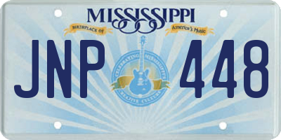 MS license plate JNP448