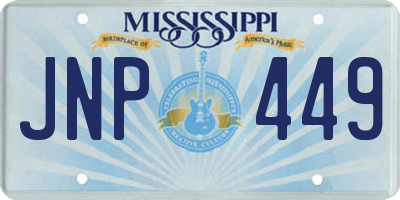 MS license plate JNP449
