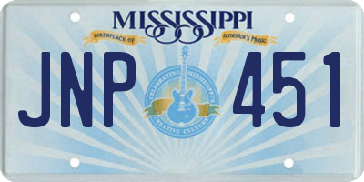 MS license plate JNP451