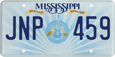 MS license plate JNP459