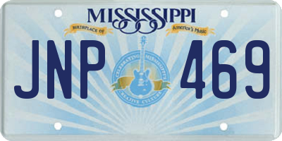 MS license plate JNP469
