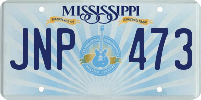 MS license plate JNP473