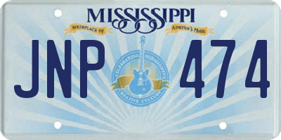 MS license plate JNP474