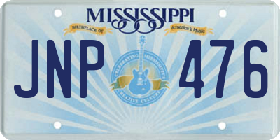 MS license plate JNP476