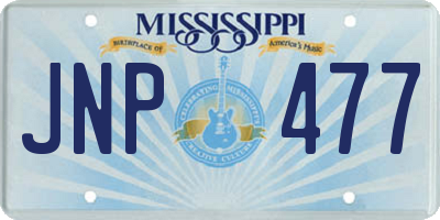 MS license plate JNP477