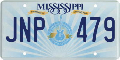 MS license plate JNP479