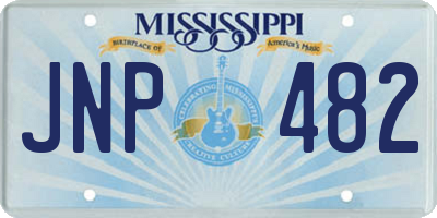 MS license plate JNP482