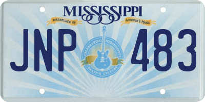 MS license plate JNP483