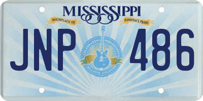 MS license plate JNP486