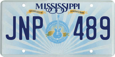 MS license plate JNP489