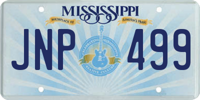 MS license plate JNP499