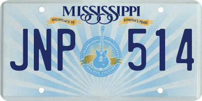 MS license plate JNP514