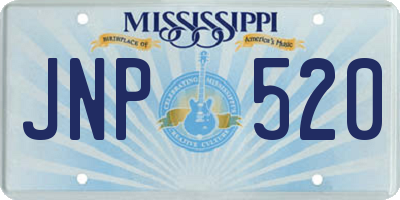 MS license plate JNP520