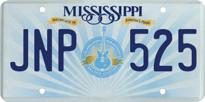MS license plate JNP525