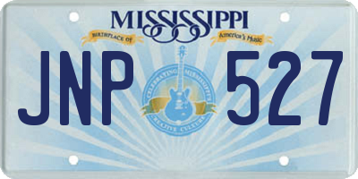 MS license plate JNP527